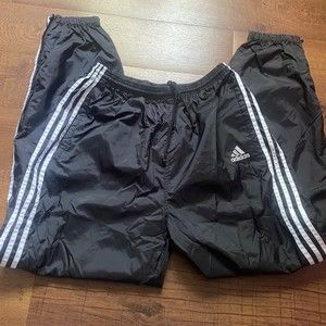 vintage adidas windbreaker track pants with zip up legs